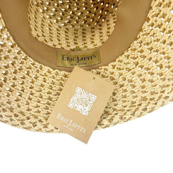 Eric Javits Squishee Mita Sun Hat in Peanut Tan One Size NWT - Picture 6 of 10